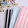 Super Soft Stripe Print Polyester Stretch Samtstoff